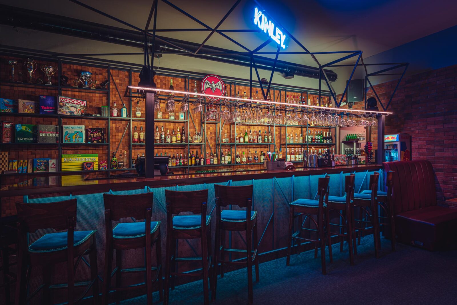 Inside the Klub Pictures bar in Białołęka